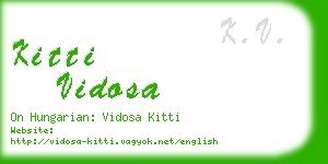 kitti vidosa business card